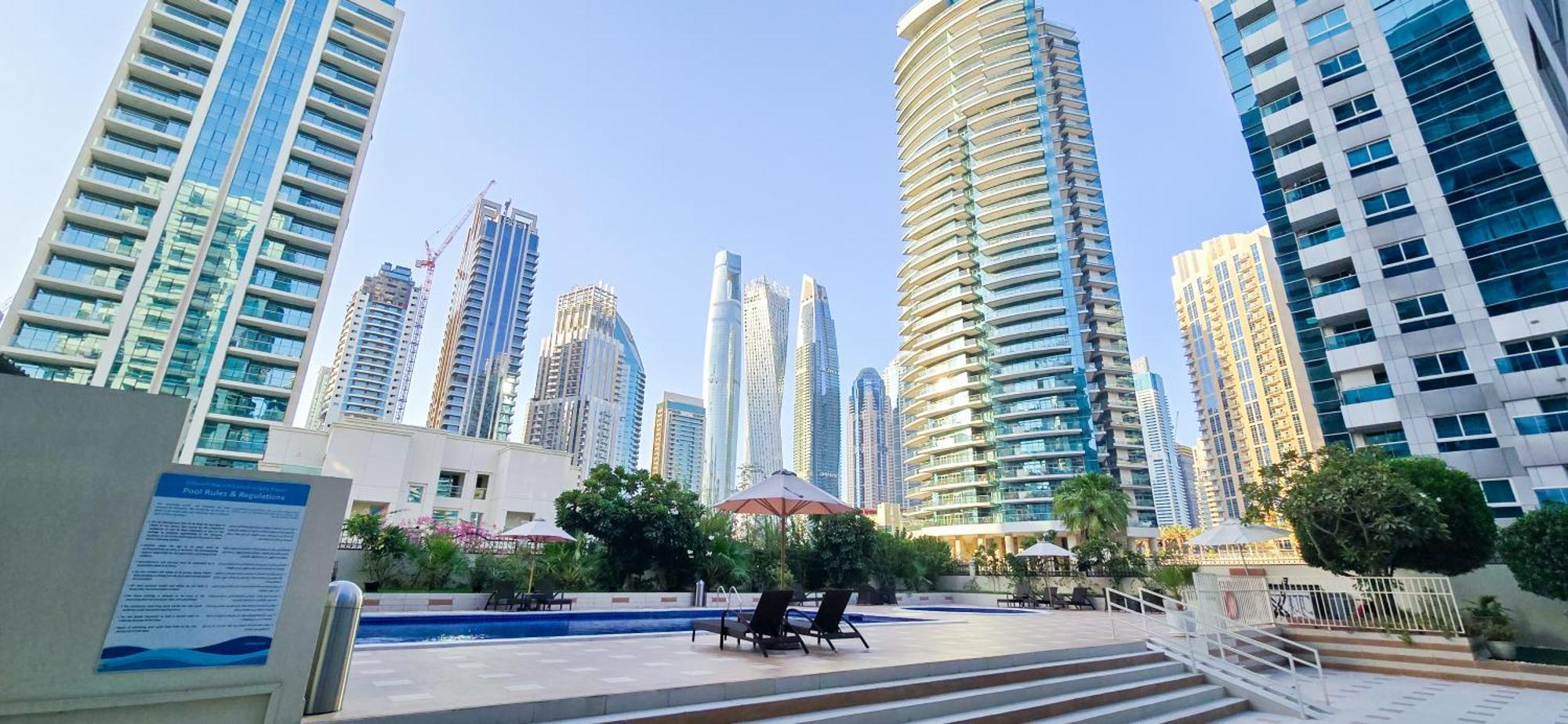 Spacious 2 Bed Apt At Marina High Floor Dubai Exterior foto